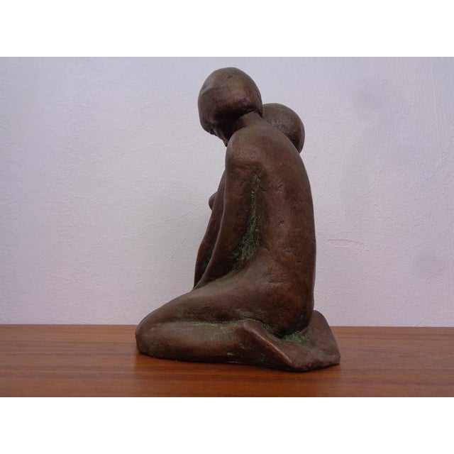 Handcrafted Stoneware Loving Couple Figure from Achatit Werkstätten, Germany, 1960s For Sale - Image 11 of 18