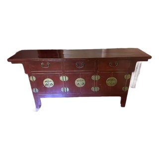 Antique Asian Credenza Sideboard For Sale
