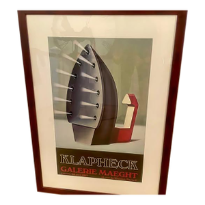 Vintage Konrad Klapheck Galerie Maeght Poster, Framed 27 X 37