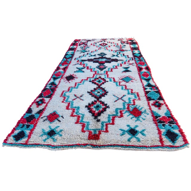Mid 20th Century Vintage Moroccan Rug - 8'6" X 3'8" For Sale - Image 4 of 10