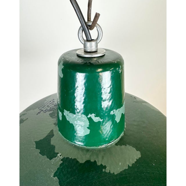 Mid-Century Modern Industrial Factory Pendant Lamp, 1960s For Sale - Image 3 of 16