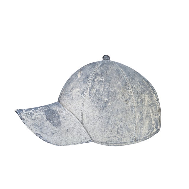Vintage Trompe Loeil Plaster Ball Cap Hat Sculpture For Sale - Image 4 of 13