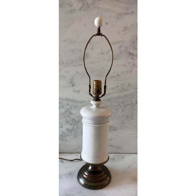 Vintage Glass Pharmacy Table Lamp by Paul Hanson For Sale - Image 9 of 9