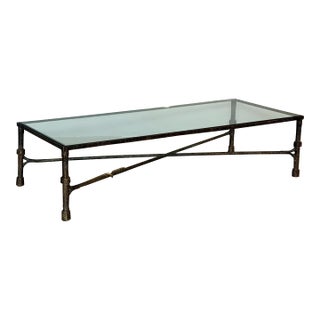 Christopher Chodoff “Etruscan” Bronze and Glass Coffee Table For Sale