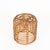 Wonderful Mid-Century pouf or side table fully made in curved rattan and hand-woven wicker. This stylish organic pouf was...