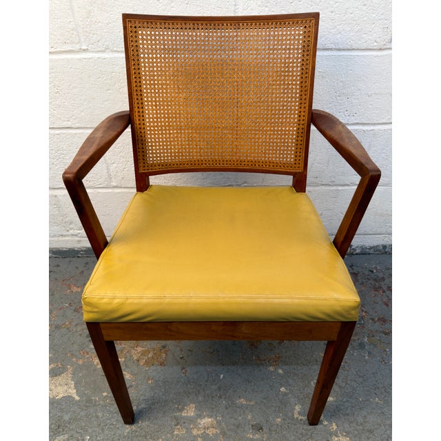 Set of Six Mid-Century Walnut and Cane Dining Chairs by Glenn of California For Sale - Image 10 of 18