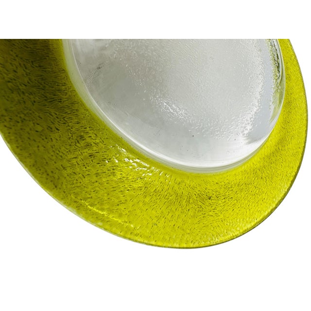 Vintage 80s Mexican Glass Bread Plates - Set of 6 Colorful Textured Rim 5.25" Small Appetizer Side Dishes - Fused Glass For Sale - Image 12 of 18