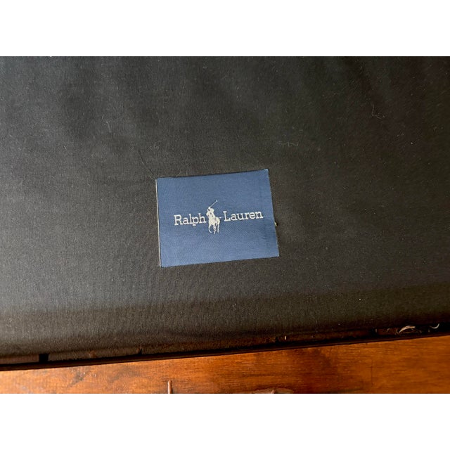 1990s Ralph Lauren American Oversized Velvet Green Upholstered Sofa With Scroll Wood Arms For Sale - Image 11 of 12