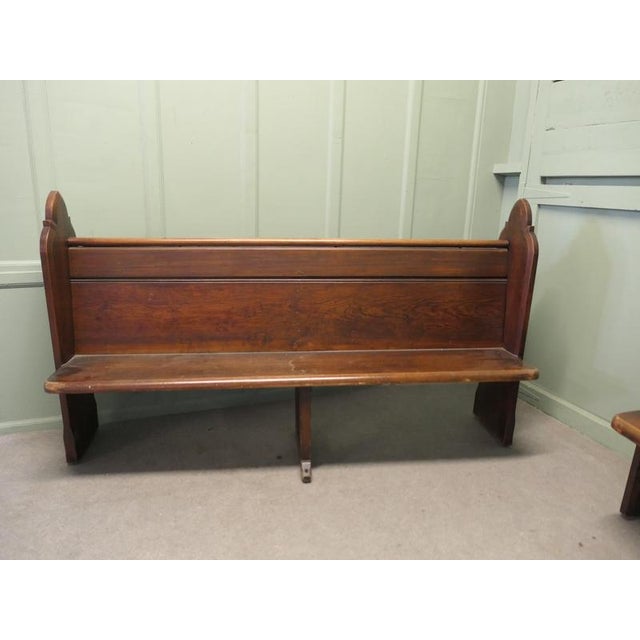 Wood Arts and Crafts Pitch Pine Church Benches, Set of 2 For Sale - Image 7 of 8