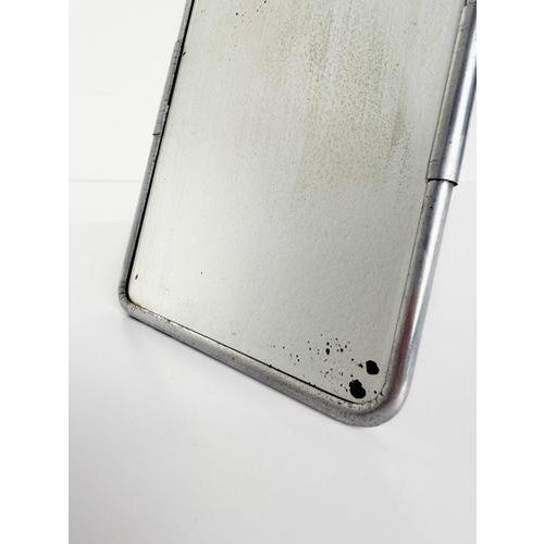 Mid-Century Modern Italian Aluminum Barber Shop Mirror, 1950s For Sale - Image 14 of 18