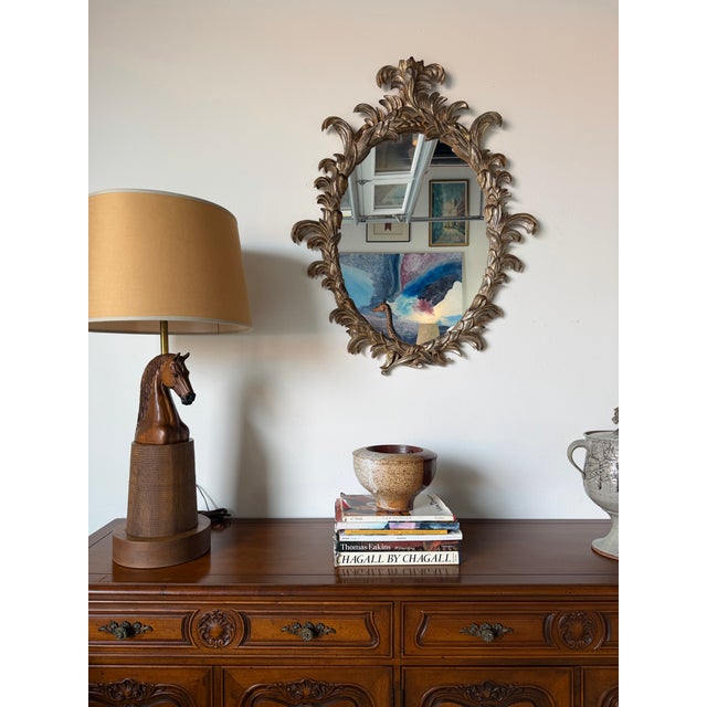 Vintage Equestrian Carved Wooden Horse Table Lamp For Sale - Image 4 of 12