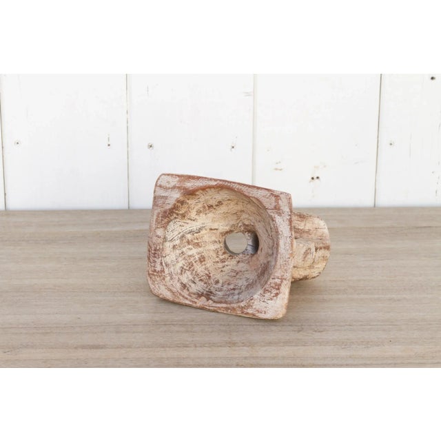 Indian Tribal Carved Candleholder-Sura For Sale - Image 4 of 8