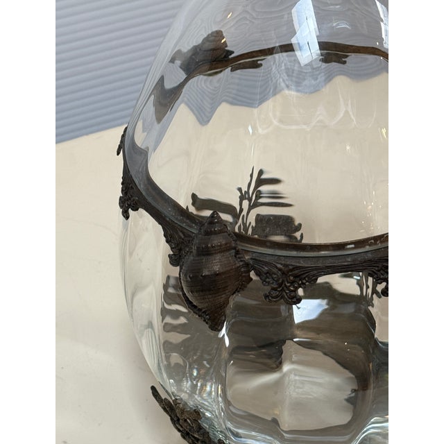 Brass Castilian Imports Crystal + Brass Egg For Sale - Image 8 of 12