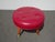 Mid-Century Modern Lh15 Vintage Mid Century Modern Round Tufted Ottoman W Peg Legs For Sale - Image 3 of 12