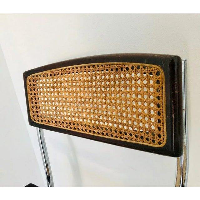 Set of Vintage Wooden and Straw Dining Chairs, 1970s For Sale - Image 10 of 11