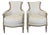 Early 19th Century Painted Neoclassical Armchair Bergeres -A Pair For Sale