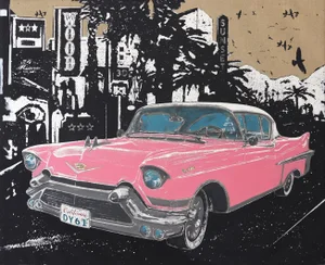 "Riding in Style" Contemporary Original Automobile Still Life Painting by Carl Smith