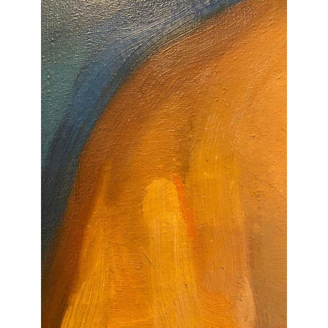 Yellow Acrylic Modern Portrait of Lady in Yellow Kimono For Sale - Image 8 of 8