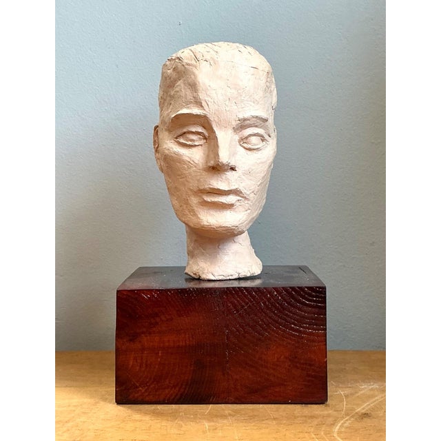 Vintage Plaster Bust of Man For Sale - Image 4 of 18
