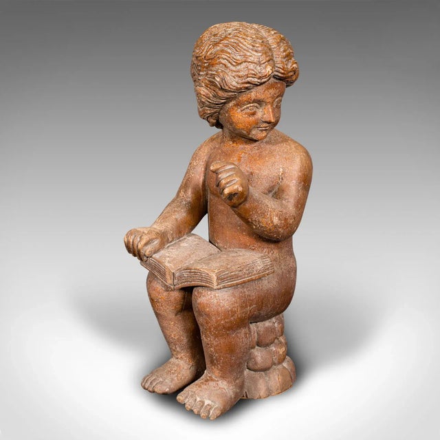 1900's Large Pair Antique Putti Bookends For Sale - Image 6 of 11