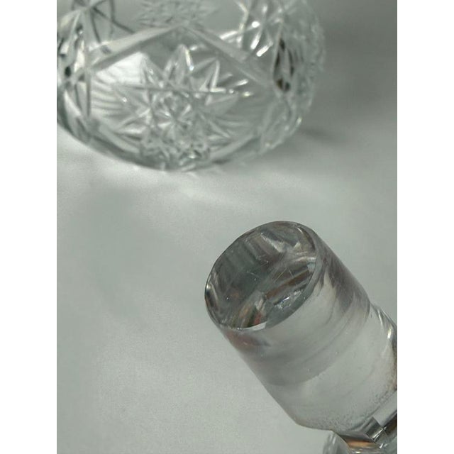 Antique Hand-Cut Crystal Whiskey Decanter with Faceted Stopper, 1900 For Sale - Image 15 of 17