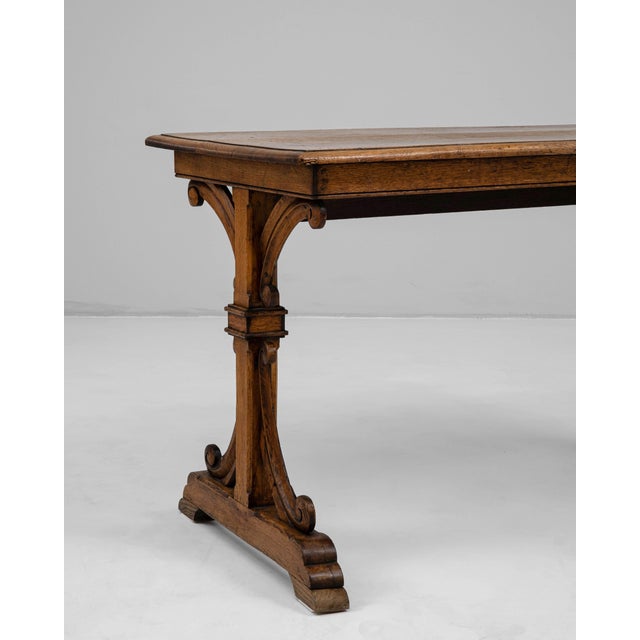 This 19th Century French side table showcases exceptional craftsmanship and refined proportions. Crafted from solid wood,...