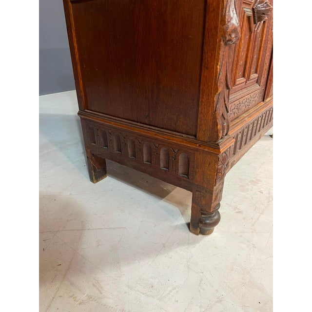 20th Century Carved Wooden Cabinet, 1940s For Sale - Image 13 of 17