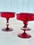 Italian 1950s Salviati Venetian Murano Attributed Champagne Coupes Hand Blown Cranberry Red Glass With Gold Flecks- Set of 6 For Sale - Image 3 of 9