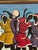 R. Shaw, Dancing Figures with Instruments, 1950s, Oil Painting on Canvas, Framed For Sale - Image 4 of 15