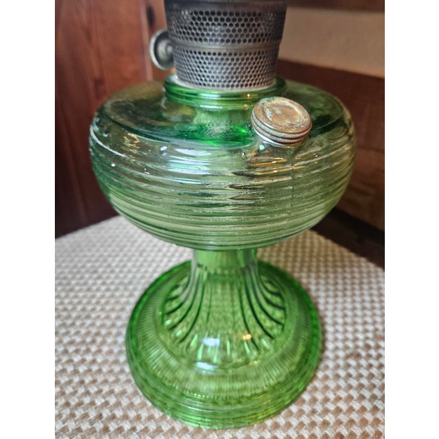 1920s Emerald Green Lincoln Drape Table Lamp Made by Bradley and Hubbard For Sale - Image 12 of 16