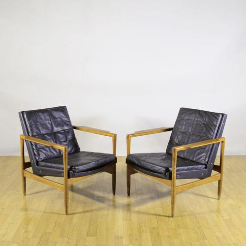 1960s Armchairs in Wood and Imitation Leather from Mobil Girgi, 1960s, Set of 2 For Sale - Image 5 of 18