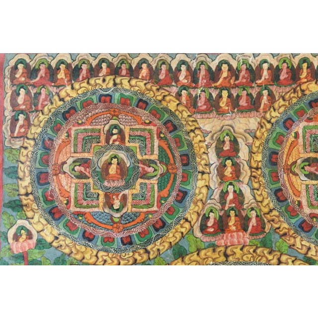 Hand-Painted Tibetan Scroll For Sale - Image 5 of 11