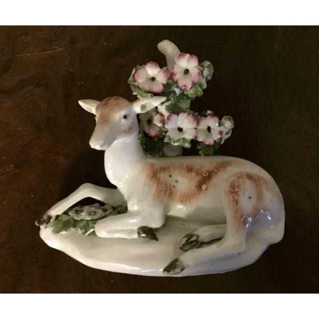 Traditional Antique 1765 English George III Derby Porcelain Deer Figure For Sale - Image 3 of 11