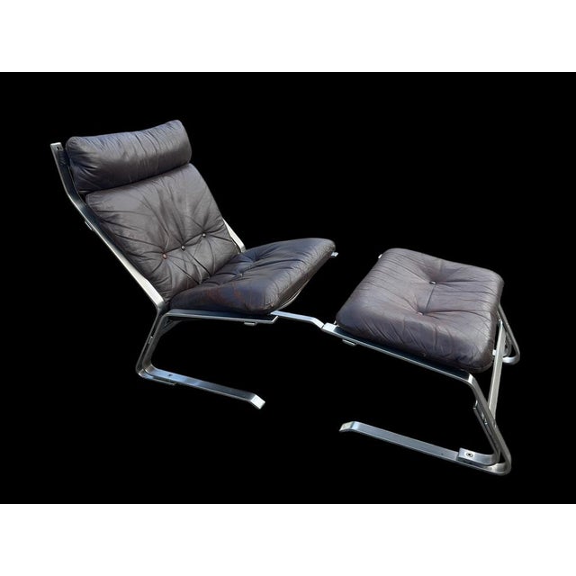Set of Mid-Century Lounge Chair and Ottoman by Nordahl & Elsa Solheim for O.P. Rykken For Sale - Image 15 of 18