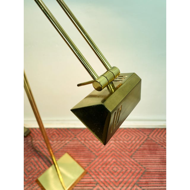 Brass Counter Balance Floor Reading Lamp from Hilleband, 1970s For Sale - Image 10 of 16