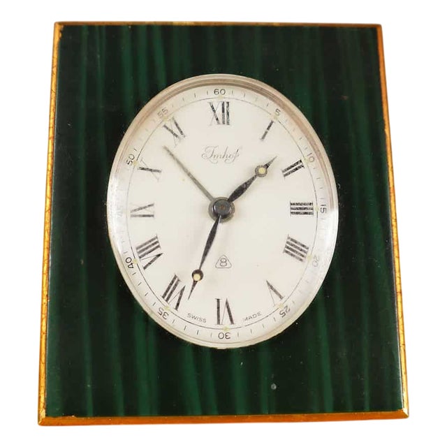 Vintage Chrome-Plated Table Clock For Sale