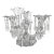 Vintage Cambridge Glass Crystal Epergne Candelabra With Hanging Prisms and Oval Mirror Display Base For Sale