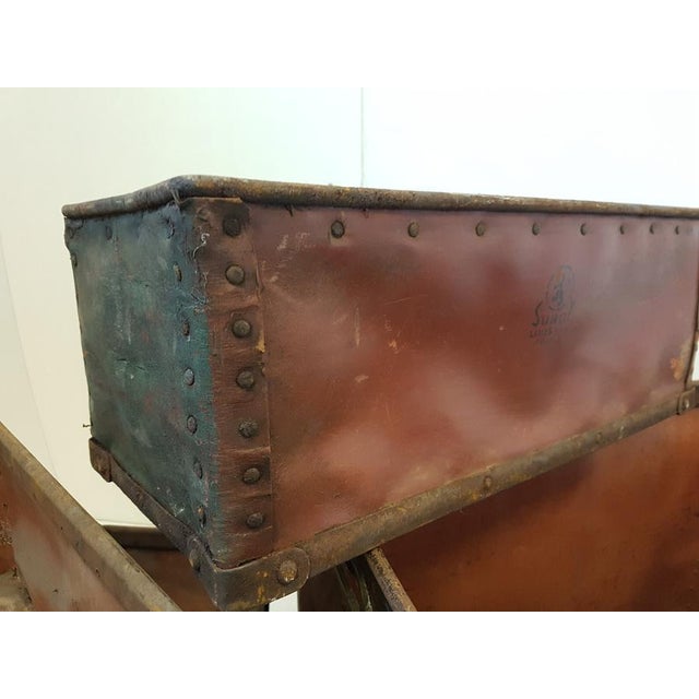 Copper Industrial Storage Crates, Loos, France, 1950s, Set of 11 For Sale - Image 8 of 12