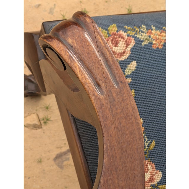 Chippendale Style Carved Mahogany Arm Chair For Sale - Image 4 of 9