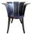 Vintage King Harold Bentwood Flower Chair Miro Harold Ebonized Ink Black 80s VTG For Sale