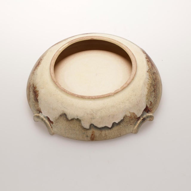 1960s Vintage Handmade Ceramic Ashtray in Beige & Brown from Ruscha Art, Germany, 1960s For Sale - Image 5 of 7