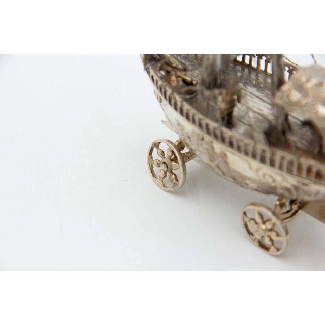 Miniature Sailing Boat in Silver, in Very Good conditions. Designed from 2000 This piece has an attribution mark, I am...