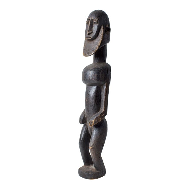 Early 20th Century Dogon Standing Male Figure with Beard Mali For Sale