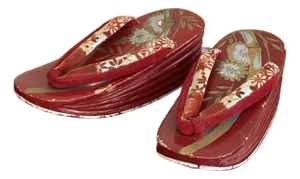 Mid-20th Century Japanese Geisha Geta Shoes -- A Pair