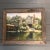 Vintage Original Boathouse Landscape Painting Barn Wood Frame For Sale In Philadelphia - Image 6 of 6