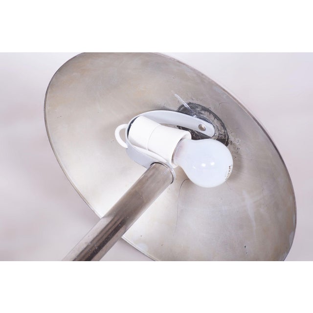 Czech Bauhaus Table Lamp in Chrome-Plated Steel attributed to Napako, 1930s For Sale - Image 4 of 9