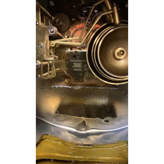 Gold Antique Franz Hermle German Movement Capodimonte Style Vienna Porcelain Mantel Clock/Centerpiece For Sale - Image 8 of 11