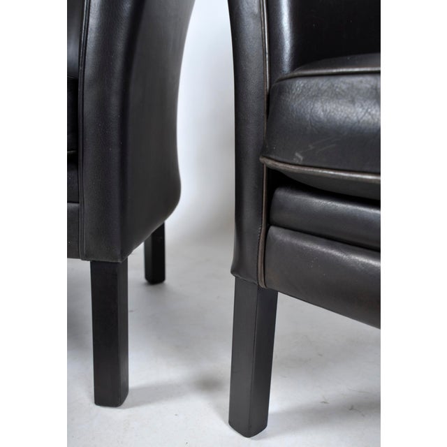 Leather Model MH80 Queen Chairs by Lars Kalmar for Mogens Hansen, Denmark, 1970s, Set of 2 For Sale - Image 10 of 18