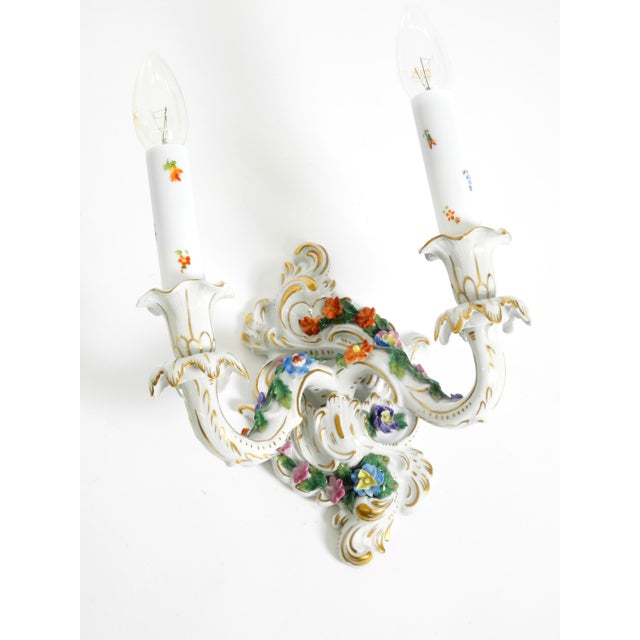 1950s Mid-Century Modern Porcelain Wall Lamps, 1950s, Set of 2 For Sale - Image 5 of 18