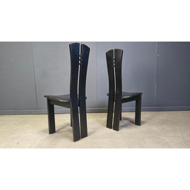 Postmodern Wooden Dining Chairs, 1980s, Set of 6 For Sale - Image 4 of 14